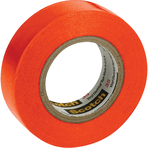 Rubans en vinyle pour codage en couleurs 35 Scotch, 12,7 mm (1/2") x 20,1 m (66'), Orange, 7 mils Southpoint Industrial Supply