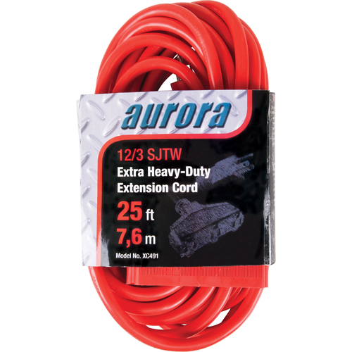 Vinyl Extension Cord, Outdoor, SJTW, 12/3 AWG, 15 A, 3 Outlet(s), 25' Southpoint Industrial Supply