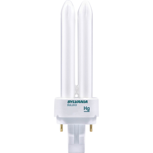 Dulux&reg; D Preheat Double-Tube Compact Fluorescent Lamp, D (T4), 26 W, 4100 K, G24Q-3 Base, 10000 hrs. Southpoint Industrial Supply