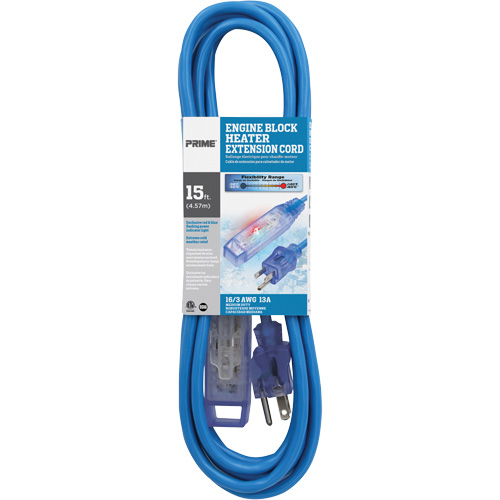 Chauffe-moteur Glacier Flex, Toutes saisons, SJTW, AWG 16/3, 13 A, 3 prise(s), 15' Southpoint Industrial Supply