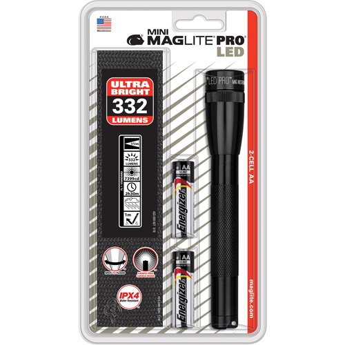 Mini&reg; PRO Flashlight, LED, 332 Lumens, AA Batteries Southpoint Industrial Supply