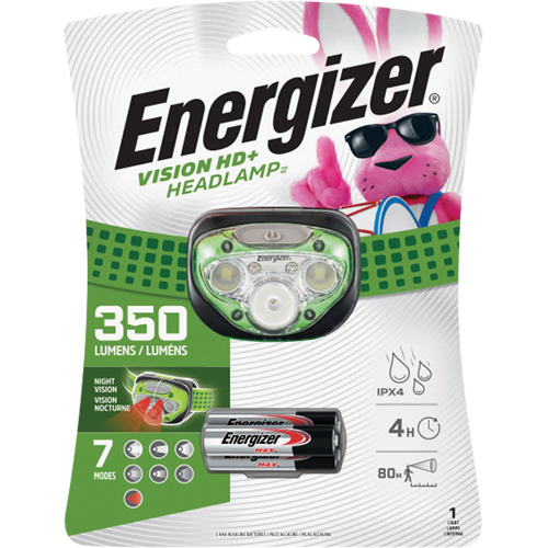 Vision HD+ Headlight, LED, 350 Lumens, 4 Hrs. Run Time, AAA Batteries Southpoint Industrial Supply