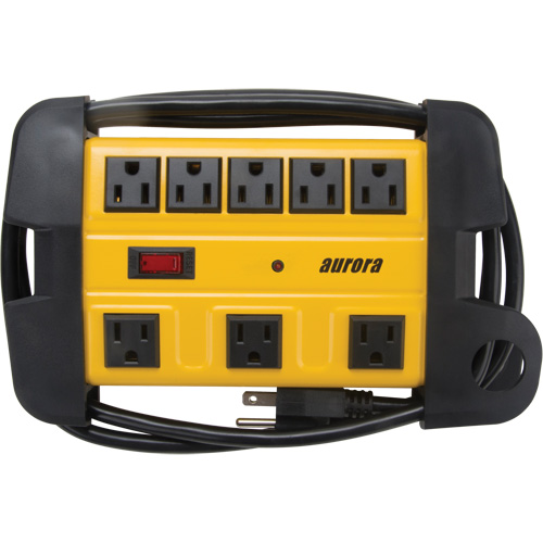 Workshop Surge Protector Power Strip, 8 Outlets, 1350 J, 1875 W, 6' Cord Southpoint Industrial Supply