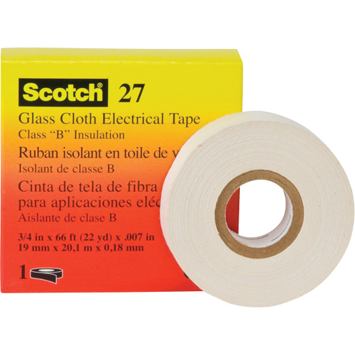 Ruban isolant en toile de verre 27 Scotch, 12 mm (1/2") la x 20 m (66') lo Southpoint Industrial Supply