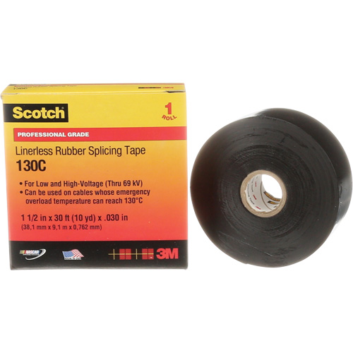 Ruban d'&eacute;pissure en caoutchouc sans doublure Scotch, 38 mm (1-1/2") " la, 9 m (30') " lo Southpoint Industrial Supply