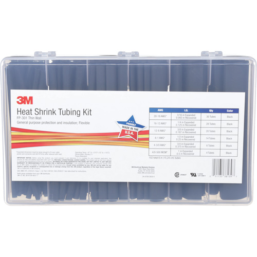Heat Shrink Tubing, Thin Wall, 6", 1" (2.54cm) - 0.1875" (0.48cm) Southpoint Industrial Supply