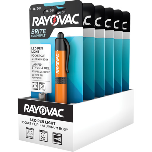 Brite Essentials Pocket Penlight, LED, 3 Lumens, Aluminum Body, AAA Batteries, Included Southpoint Industrial Supply