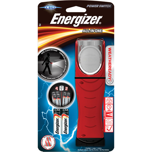 Weatheready&reg; All-in-One Light, LED, AA Batteries, Aluminum/Plastic/Polymer/Rubber Southpoint Industrial Supply