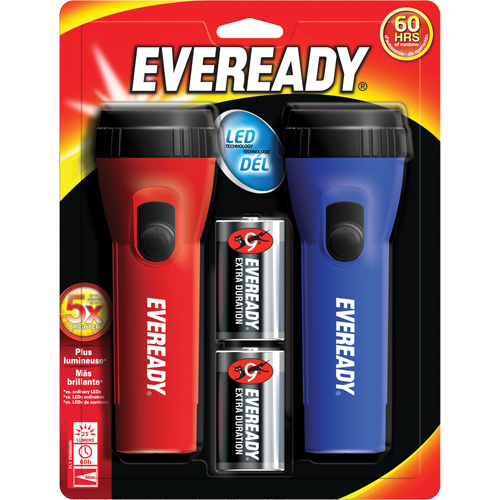 Trousse de lampe de poche &agrave; usage g&eacute;n&eacute;ral Eveready, DEL, 25 lumens, Piles D Southpoint Industrial Supply