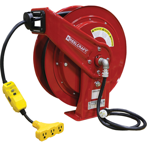 70000 Power Cord Reel, 100', SEOOW, 12 Gauge, 15 A Southpoint Industrial Supply