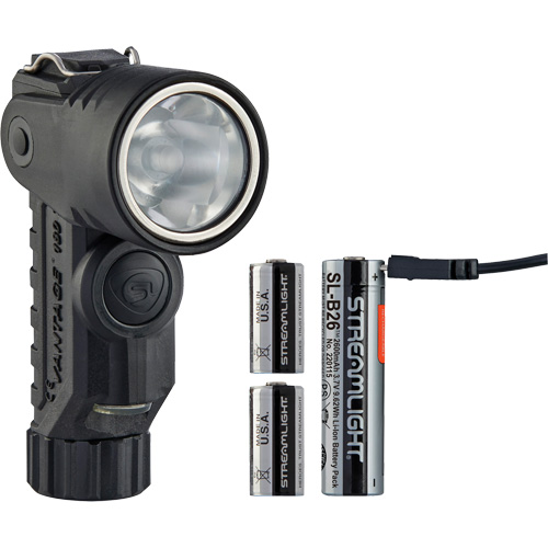 Lame de poche &agrave; alimentation multiple &agrave; angle droit pour casque Vantage 180 X, DEL, Piles Rechargeable/CR123A, Polym&egrave;re de nylon Southpoint Industrial Supply