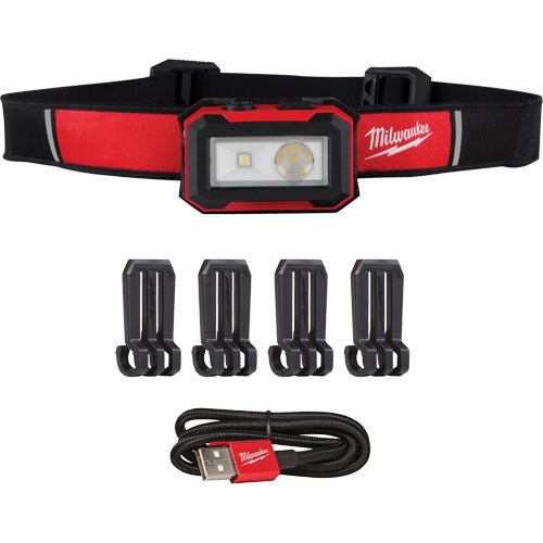 Magnetic Headlamp & Task Light, LED, 450 Lumens, 2.5 Hrs. Run Time, Rechargeable Batteries Southpoint Industrial Supply
