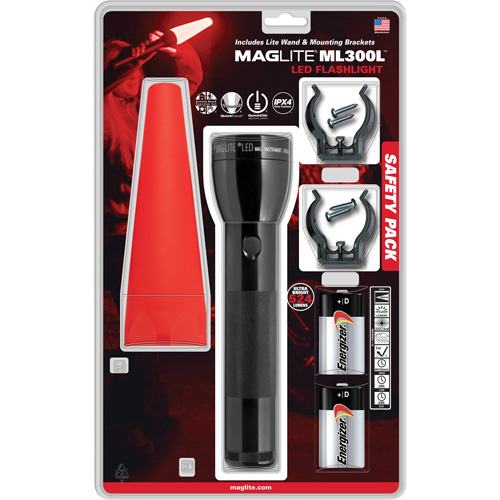 Safety Flashlight Pack, LED, 487 Lumens, D Batteries Southpoint Industrial Supply