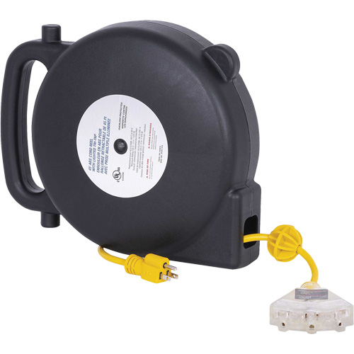 JPCR-1450 ABS Extension Cord Reel, Indoor/Outdoor, SJTW, 14 AWG, 13 A, 45' Southpoint Industrial Supply