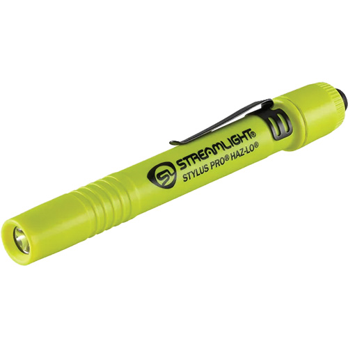 Lampe stylo &agrave; s&eacute;curit&eacute; intrins&egrave;que Stylus Pro HAZ-LO, DEL, 105 lumens, piles AAA, Compris Southpoint Industrial Supply