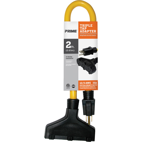 Fiche &agrave; trois prises, Ext&eacute;rieur, STW, AWG 12/3, 15 A, 3 prise(s), 2' Southpoint Industrial Supply