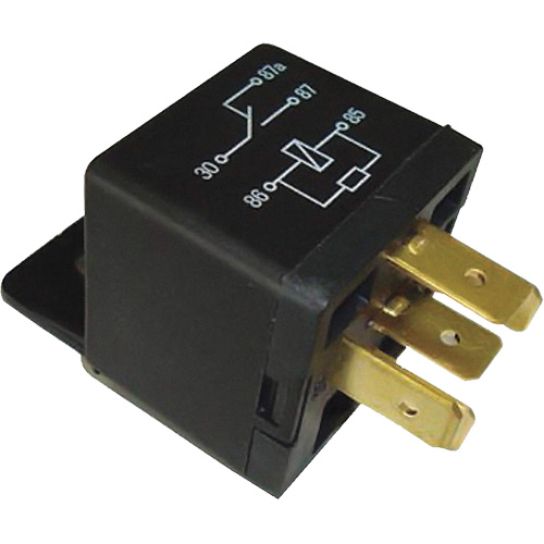SPDT Mini Relay with Resistor, Plug, 40 Amps, 12 V Southpoint Industrial Supply