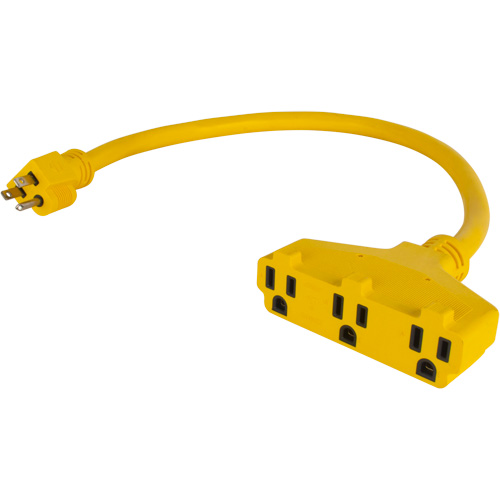 Extension Power Adapter, Outdoor, STOW, 12/3 AWG, 15 A, 3 Outlet(s), 2' Southpoint Industrial Supply