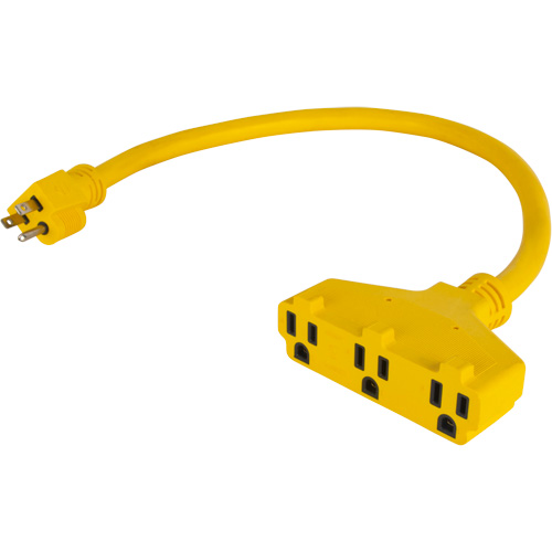 Extension Power Adapter, Outdoor, STOW, 12/3 AWG, 15 A, 3 Outlet(s), 2' Southpoint Industrial Supply