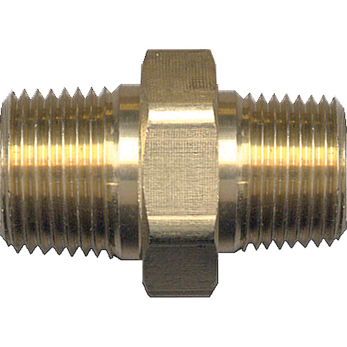 Reducing Hex Nipple, Brass, 1/4" x 1/8", NPT x NPT Southpoint Industrial Supply