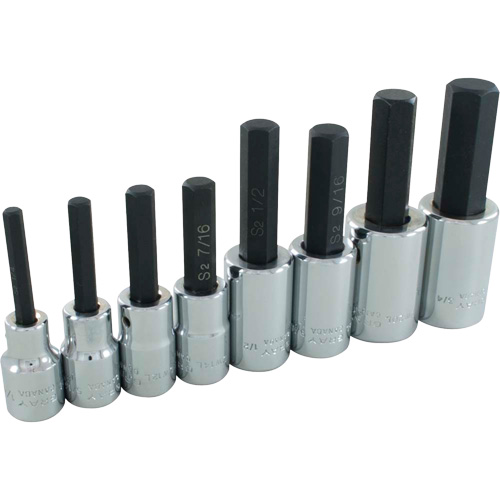 Hex Head SAE Socket Set, Hex, 1/2" Drive, 8 Pcs Southpoint Industrial Supply