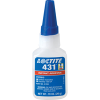 Adh&eacute;sif instantan&eacute;  431 pour toute surface, Transparent, Bouteille, 20 g Southpoint Industrial Supply
