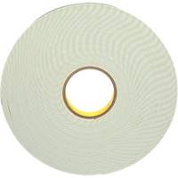 Ruban de mousse avec rev&ecirc;tement deux c&ocirc;t&eacute;s, Ruban double face en mousse, 33 m (108') lo x 25,4 mm (1") la, 62 mils, Ur&eacute;thane Southpoint Industrial Supply
