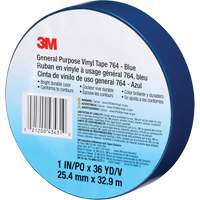 764 General-Purpose Vinyl Tape, 25.4 mm (1") W x 32.9 m (108') L, 5 mils, Blue Southpoint Industrial Supply