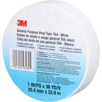 764 General-Purpose Vinyl Tape, 25.4 mm (1") W x 32.9 m (108') L, 5 mils, White Southpoint Industrial Supply