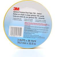 Ruban en vinyle pour travaux g&eacute;n&eacute;raux 764, 76 mm (3") la x 32,9 m (108') lo, 5 mils, Jaune Southpoint Industrial Supply