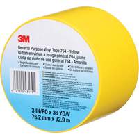 764 General-Purpose Vinyl Tape, 76 mm (3") W x 32.9 m (108') L, 5 mils, Yellow Southpoint Industrial Supply
