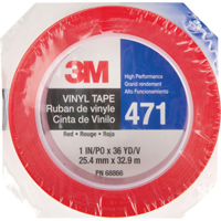 Ruban en vinyle 471, 25,4 mm (1") la x 32,9 m (108') lo, 5,3 mils, Rouge Southpoint Industrial Supply