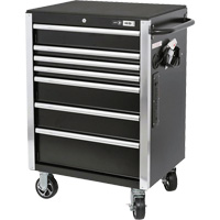 HDRC2807 HD Series Roller Cabinet, 7 Drawers, 27-4/5" W x 21-27/50" D x 40-31/100" H, Black Southpoint Industrial Supply