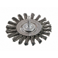 Knot Wire Wheel Brushes - Standard Twist Knot with 1/4" Shank, 3" Dia., 0.014" Fill, Steel Southpoint Industrial Supply