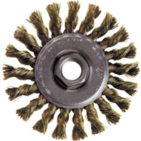 High Speed Small Grinder Knot Wire Wheel Brush, 5" Dia., 0.02" Fill, 5/8"-11 Arbor, Steel Southpoint Industrial Supply