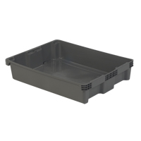 Contenants Stack-N-Nest Polylewton, 6,1" x 29,6" x 22,4", Gris Southpoint Industrial Supply
