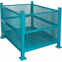 Open Mesh Containers, 2 Drop Gates, 3000 lbs. Capacity, 34.5" W x 40.5" D x 32.25" H CA398 | Southpoint Industrial Supply