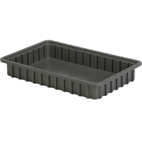 Contenants Divider Box, Poly&eacute;thyl&egrave;ne, 16,5" la x 10,9" p x 2,5" h, Gris Southpoint Industrial Supply