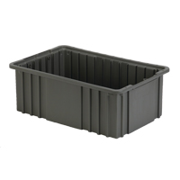 Contenant Divider Box, Poly&eacute;thyl&egrave;ne, 15,5" la x 9,9" p x 6" h, Gris Southpoint Industrial Supply