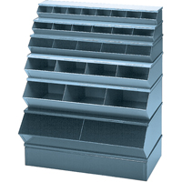 Bacs sectionnels superposables, Cap. 100 lb, 37" la x 24" p x 11" h, Bleu Southpoint Industrial Supply