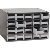 Casiers modulaires pour pi&egrave;ces, Acier, 20 tiroirs, 17" x 10-9/16" x 2-1/16", Gris Southpoint Industrial Supply