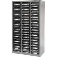 KPC-300 Parts Cabinet, Galvanized Steel, 60 Drawers, 21-3/10" x 10-2/5" x 36-9/10", Grey Southpoint Industrial Supply