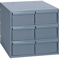 Casiers &agrave; tiroirs industriels, 6 tiroirs, 11-3/4" la x 11-5/8" p x 10-7/8" h, Gris Southpoint Industrial Supply