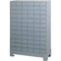 Casiers &agrave; tiroirs industriels avec base, 72 tiroirs, 34-1/8" la x 12-1/4" p x 48-1/8" h, Gris Southpoint Industrial Supply