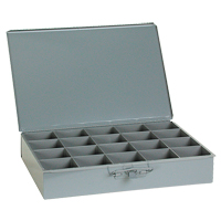 Boîtes &agrave; fond courb&eacute;, Acier, 20 compartiments, 18" la x 12" p, 3" h, Gris Southpoint Industrial Supply