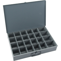 Compartment Scoop Boxes, Steel, 24 Slots, 18" W x 12" D x 3" H, Grey Southpoint Industrial Supply