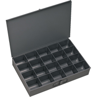 Boîtes &agrave; fond courb&eacute;, Acier, 20 compartiments, 13-3/8" la x 9-1/4" p, 2" h, Gris Southpoint Industrial Supply