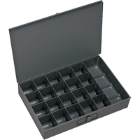 Boîtes &agrave; fond courb&eacute;, Acier, 21 compartiments, 13-3/8" la x 9-1/4" p, 2" h, Gris Southpoint Industrial Supply