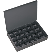 Boîtes &agrave; fond courb&eacute;, Acier, 24 compartiments, 13-3/8" la x 9-1/4" p, 2" h, Gris Southpoint Industrial Supply