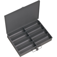 Boîtes &agrave; fond courb&eacute;, Acier, 8 compartiments, 13-3/8" la x 9-1/4" p, 2" h, Gris Southpoint Industrial Supply